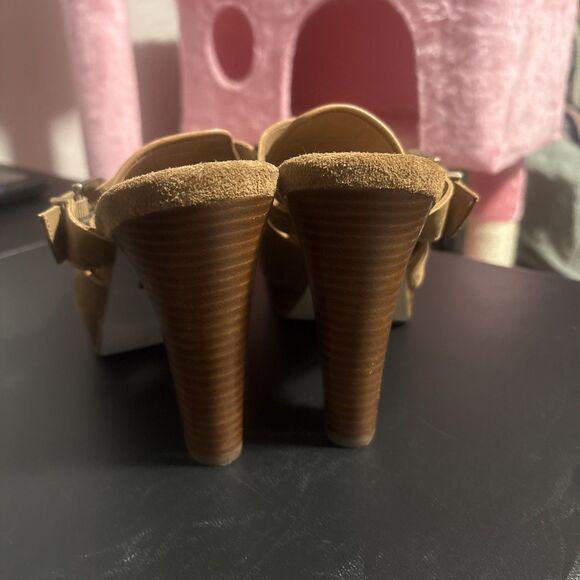 UGG Open Toe Mule Heel With Buckle - Women’s Size 8.5 - Brown Leather - Picture 4 of 6